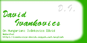 david ivankovics business card